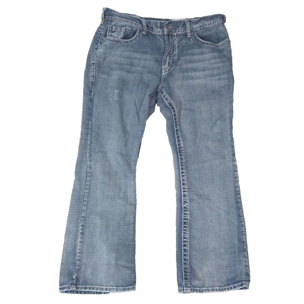 TK Axel jeans mens 36x30 vintage bootcut blue denim pants Flap Pocket retro Y2K
